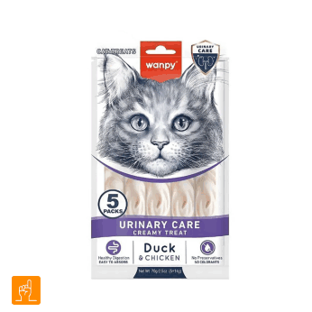 1Wanpy Creamy Urinary Care Duck & Chicken بستنی گربه ونپی اردک و مرغ | یورینری کر | بسته 5عددی