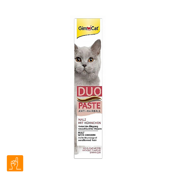 Gim-cat-Duo-Paste-anti-hairball-and-chicken50g خمیر مالت و مرغ جیم کت ضد گلوله مویی مناسب کاهش هیربال گربه