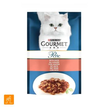 Gourmet-Adult-Cat-Pouch-With-Duck پوچ گربه اردک گورمت