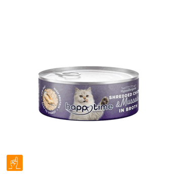Happy Time Hypoallergenic Chicken and Mussels For Adult Cats کنسرو گربه هایپوآلرژنیک مرغ و صدف هپی تایم