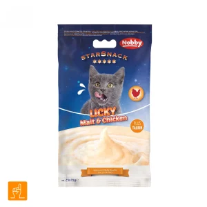 بستنی گربه نوبی با طعم مالت، مرغ و میگو بسته5عددی