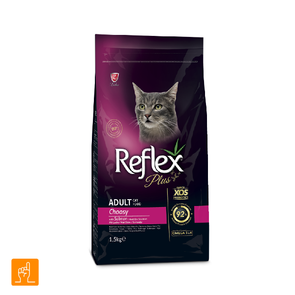 Reflex-Plus-Choosy-Adult-Cat-Food-with-Salmon غذای گربه چوسی رفلکس پلاس