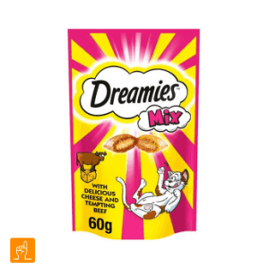تشویقی گربه پنیر و گوساله دریمیز Dreamies Delicious Cheese & Beef