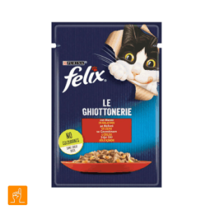 پوچ گربه فلیکس با طعم گوشت گاو در ژله Felix Beef in Jelly