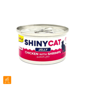 کنسرو گربه جیم کت شاینی کت مرغ و میگو در ژله GimCat Shiny Cat