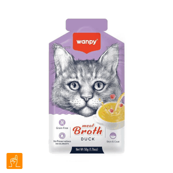 Wanpy Cat Meat Broth With Duck سوپ گربه ونپی اردک با تکههای گوشت Wanpy Duck Broth
