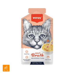 سوپ گربه ونپی سالمون و ماهی تن Wanpy Cat Meat Broth Salmon Tuna